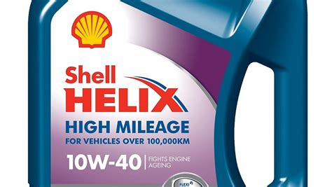 Shell Helix High Mileage Oils .